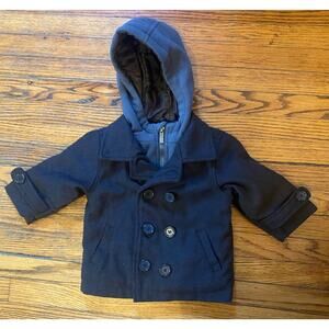 Kenneth Cole Winter Hooded Coat Infant Boys 12M Dark Brown